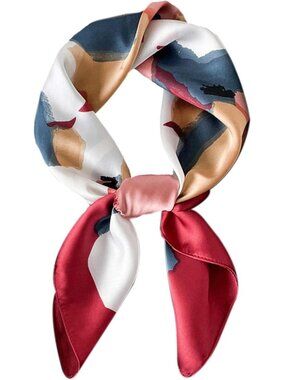 Satin Bandanas Head A 39 Red Scarf Women Lightweight Silk Hair Wrap Sleep Scarf